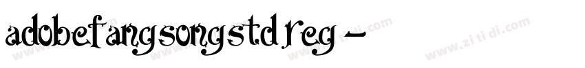 adobefangsongstd reg字体转换